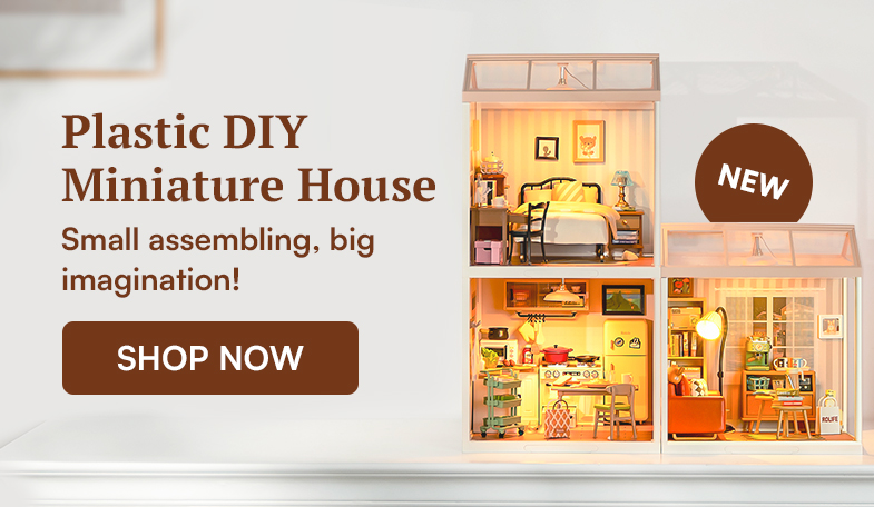 Rolife Dollhouse DIY Miniature Set-Model Building Kit-Self Assembly Construction Fairy Playset-Home Decor-Christmas Birthday