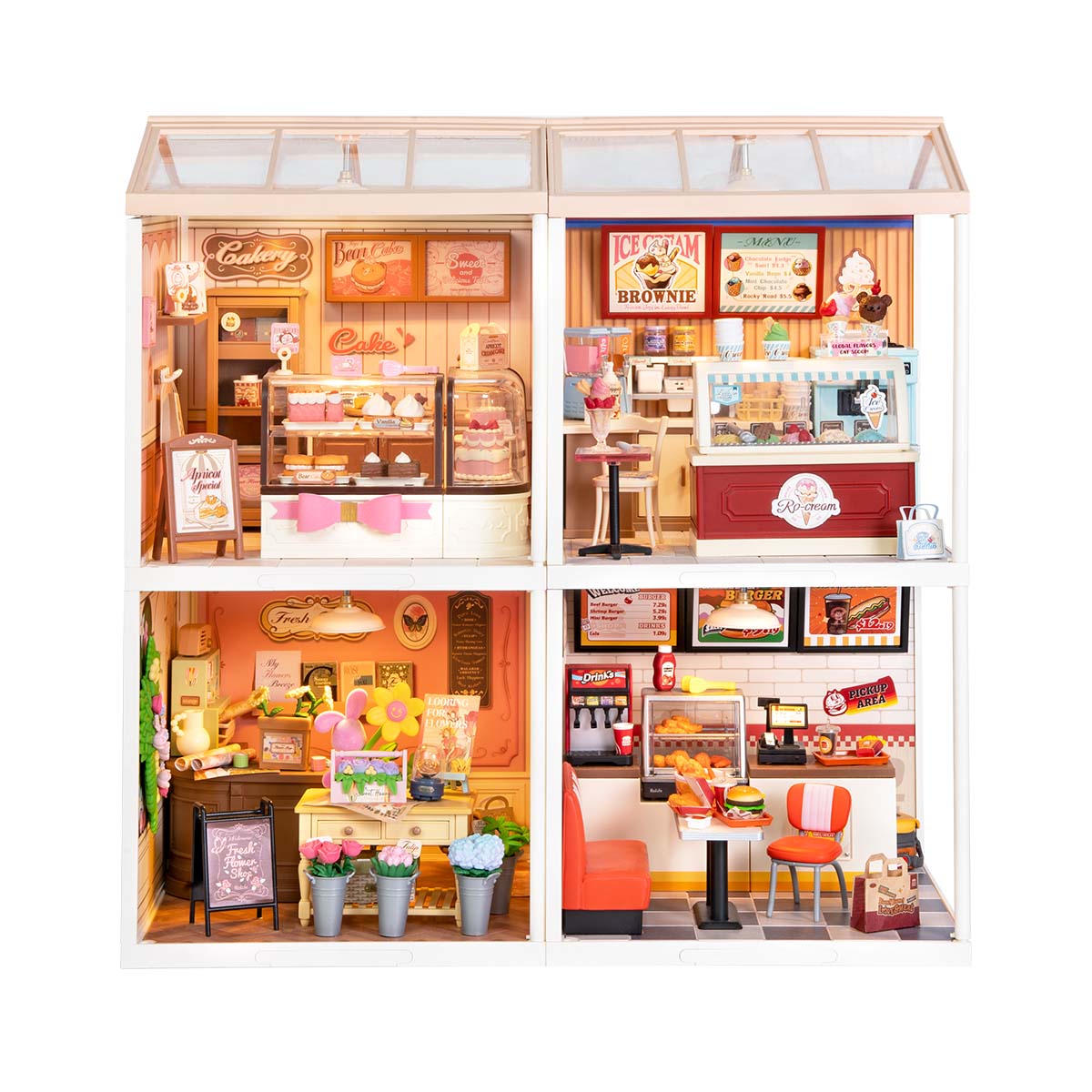 Rolife Super Creator Miniature House 4 in 1 Four Grid
