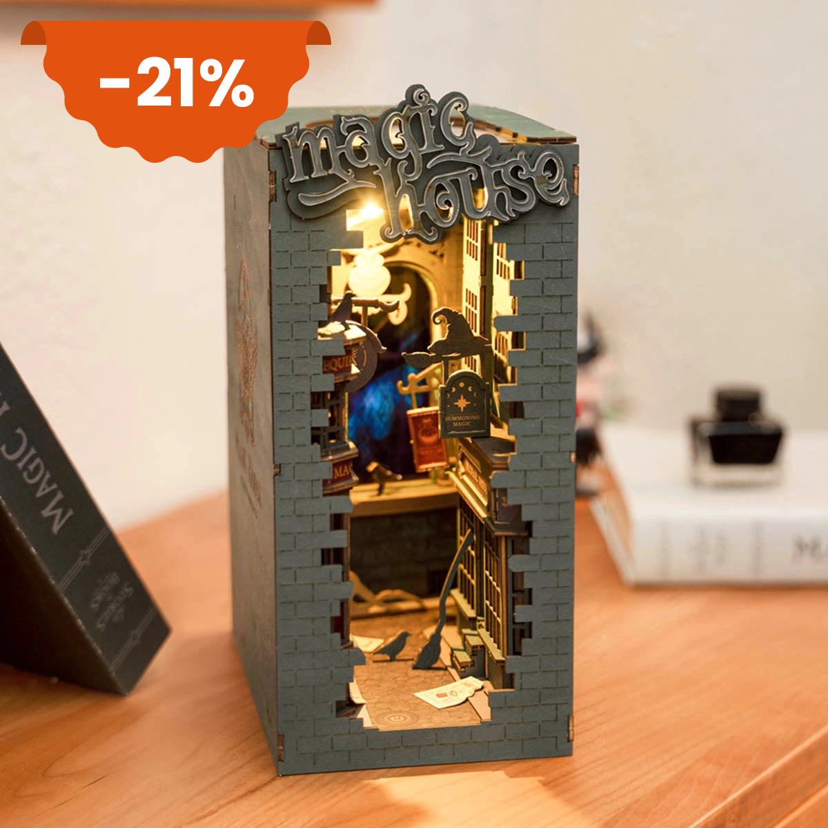 Rolife Book Nook Shelf Insert  - Magic House TGB03