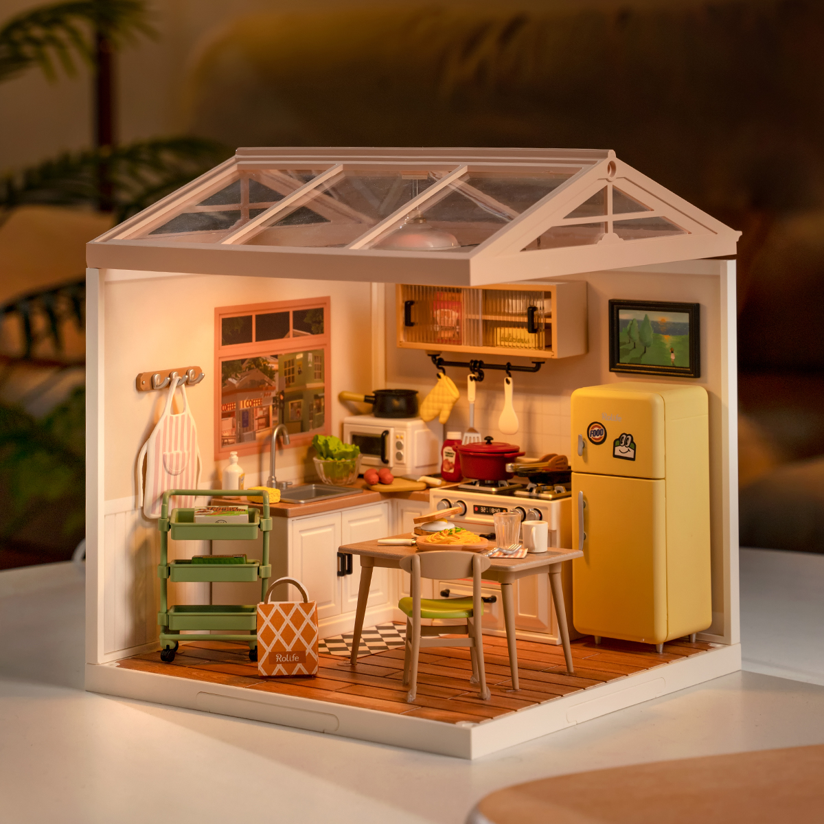 Robotime Rolife Miniature Dollhouse DIY Wooden House Little&Warm