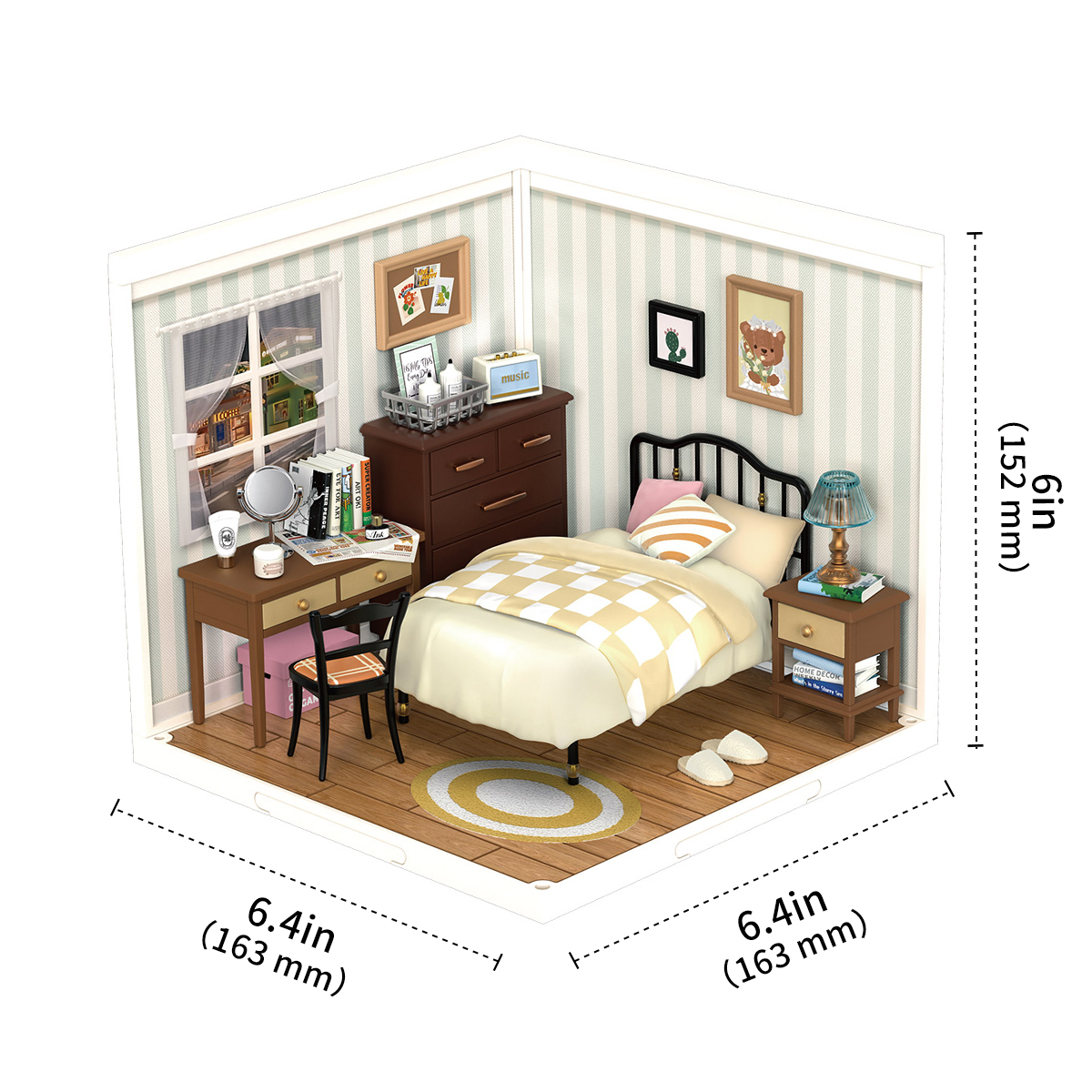 Rolife Plastic Miniature House - Sweet Dream Bedroom DW009