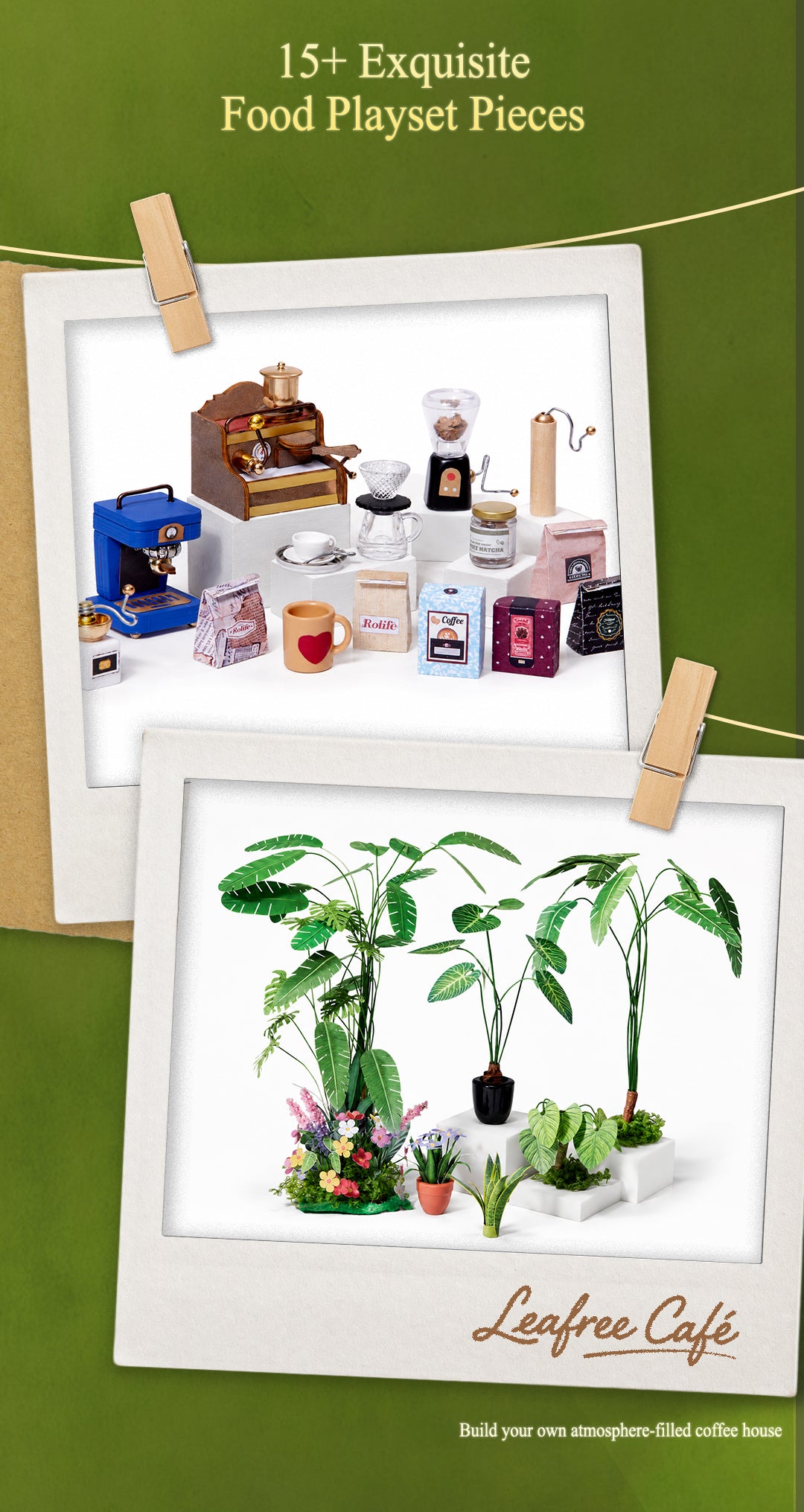 Leafree Café included accessories and tiny props overview