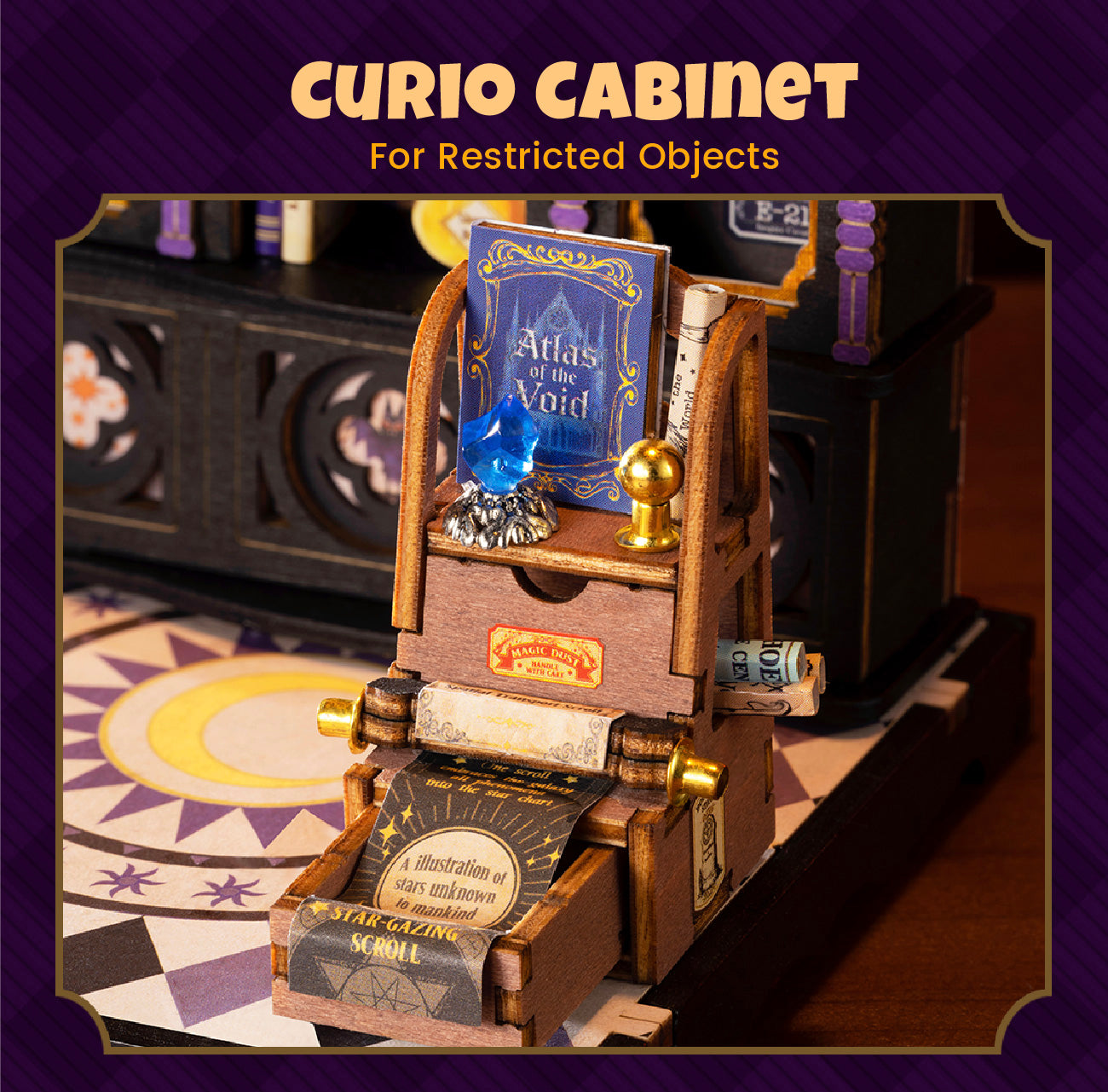 Rolife Curio Corner DIY Miniature House feature detail collage