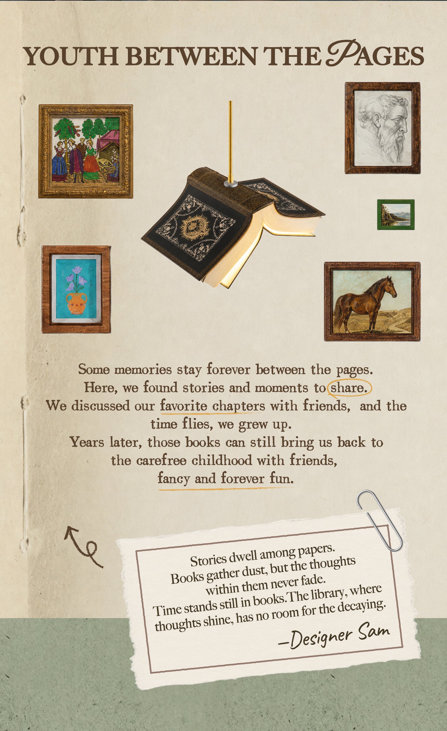 Pagestory Books completed product lifestyle display