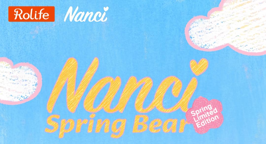Rolife Nanci Spring Bear MN003 title banner for the spring limited plush pendant.