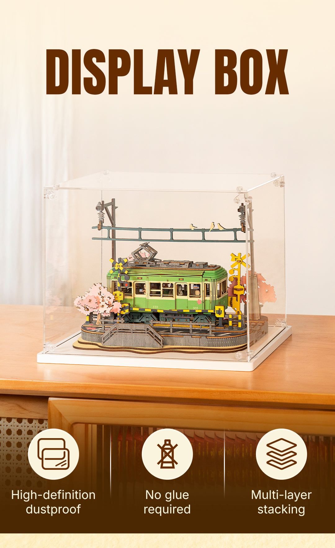 Rolife Dust Cover | Display Box for Wooden Puzzle