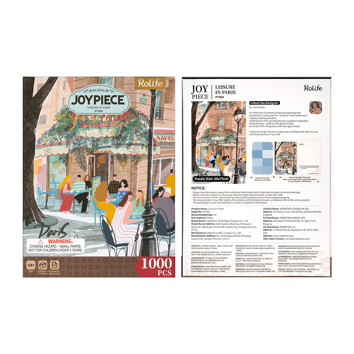 Rolife 1000 Piece Jigsaw Puzzle - Leisure in Paris PT004