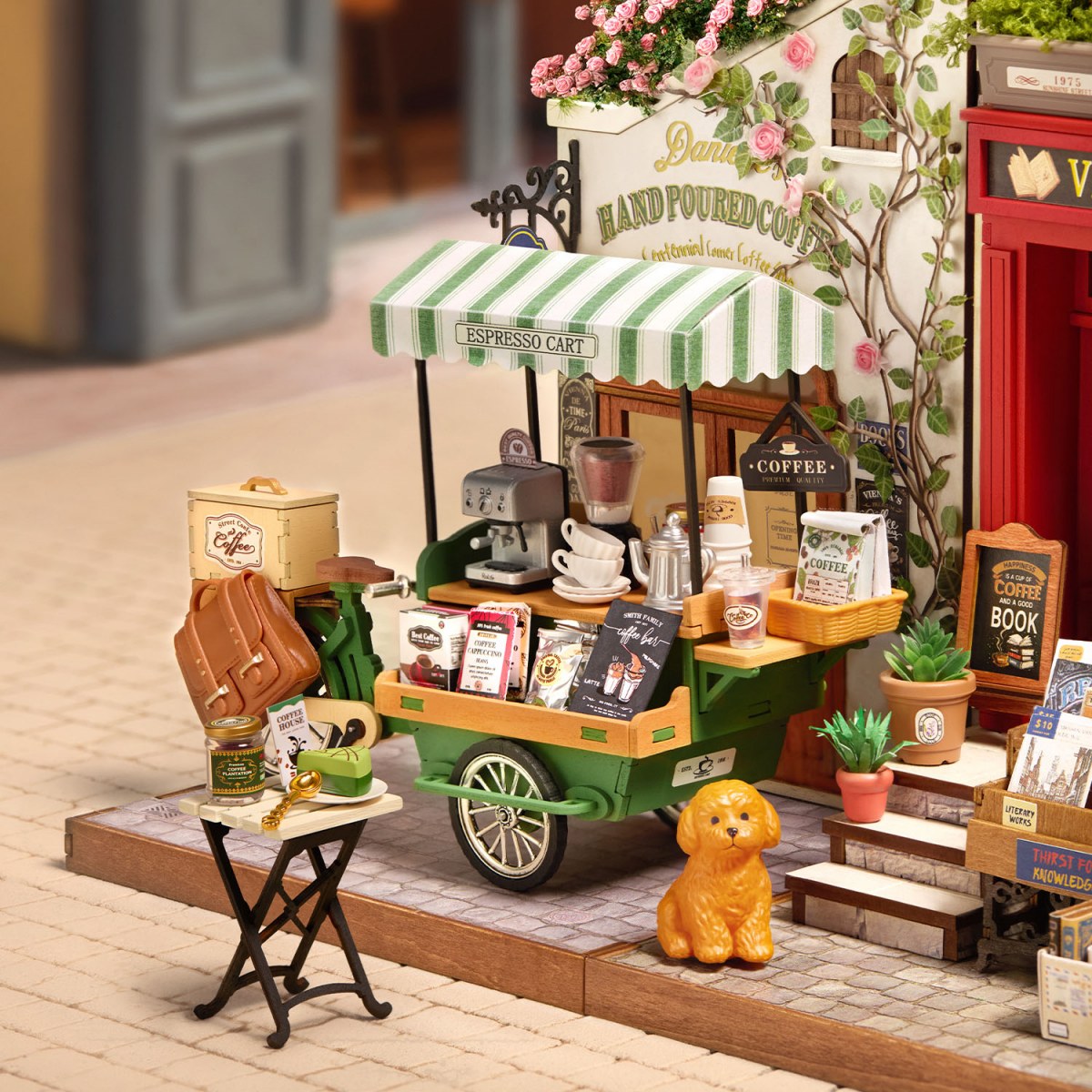 A Vintage European Street in Miniature: New Aromatic Coffee Cart