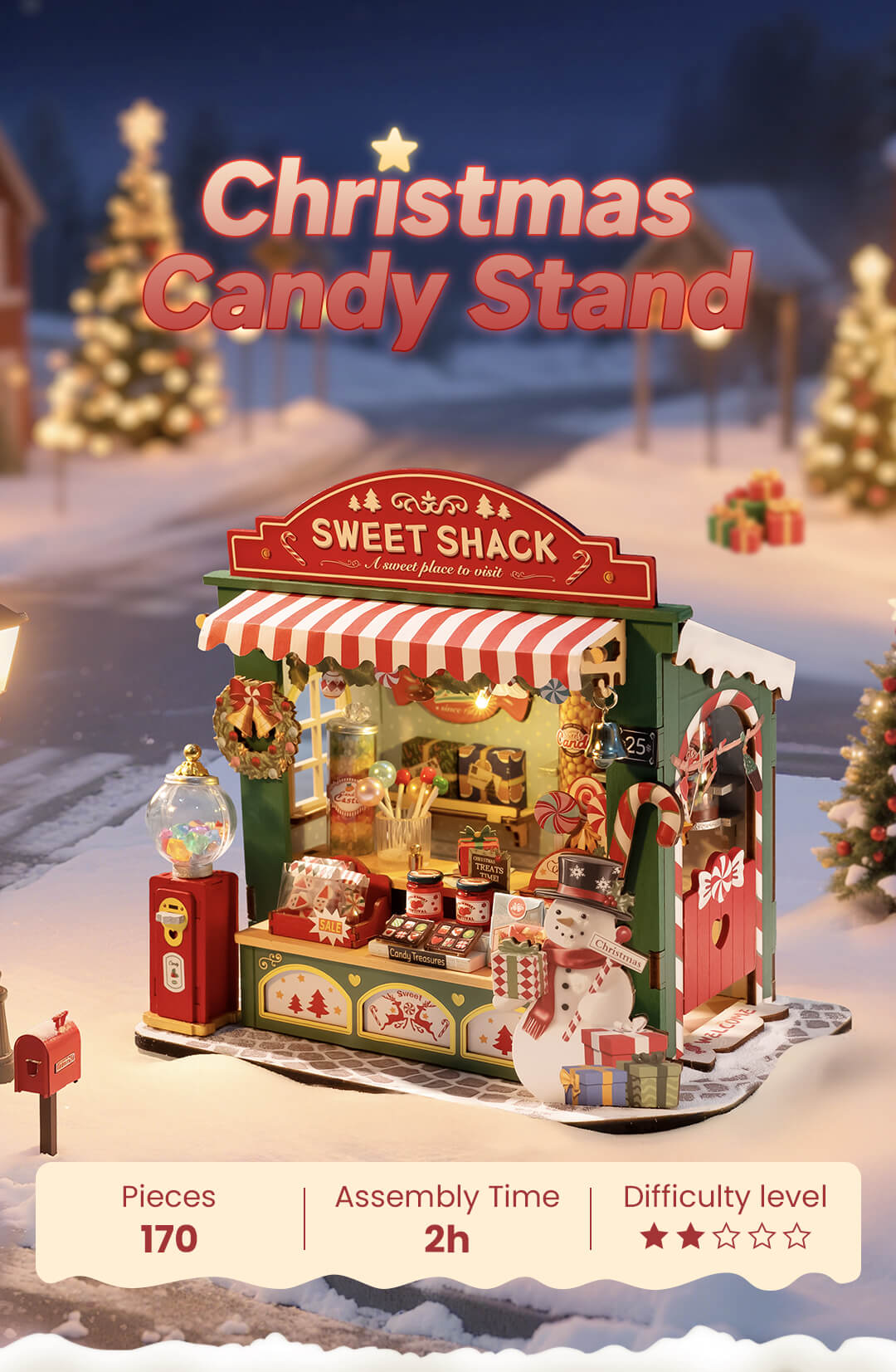 Rolife DIY Miniature House - Christmas Candy Stand DS043