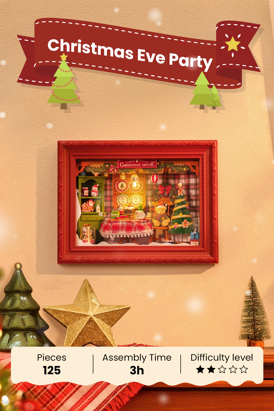 Rolife 3D Wooden Puzzle - Christmas Eve Party DP005