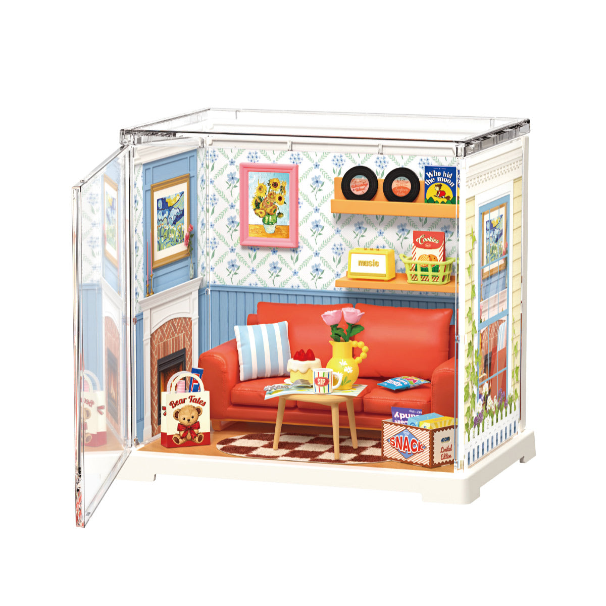 Rolife Country Blue Lounge Mini Super Creator DIY Miniature House DWS05B