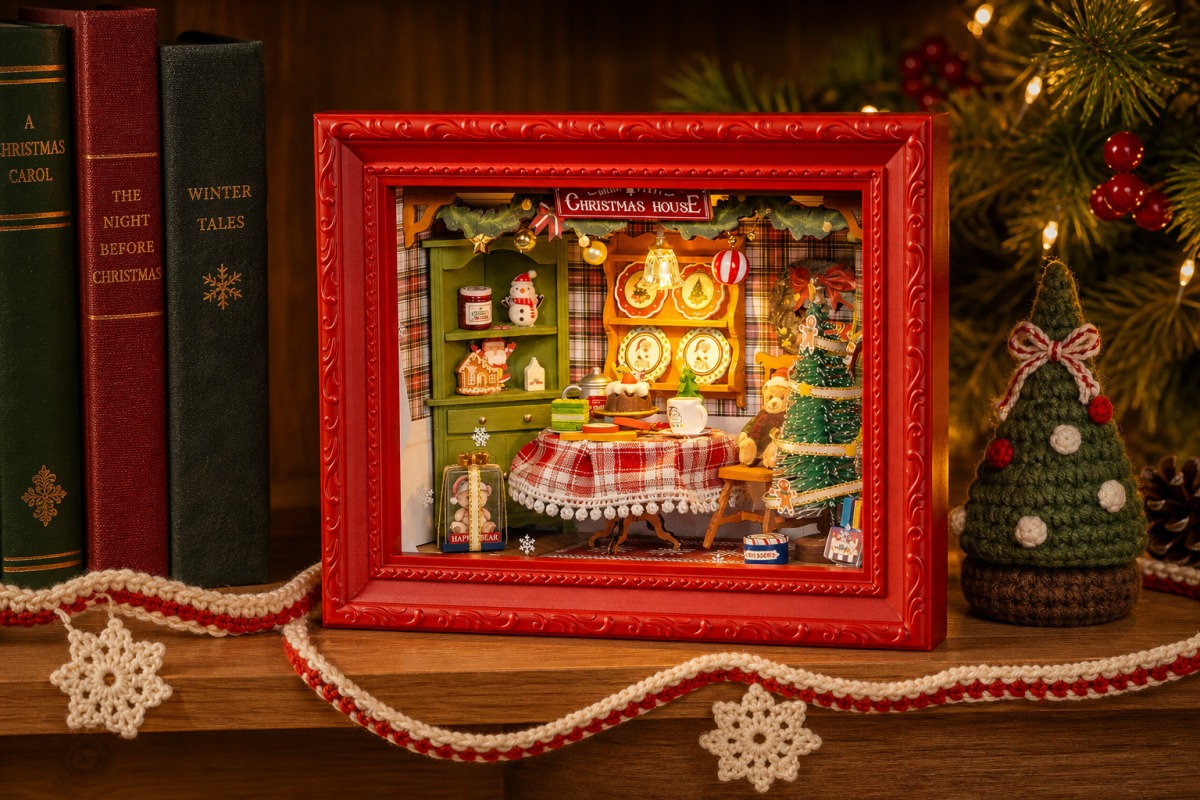 Creëer een Kerstverhaal Plank met Kerstavond Feest