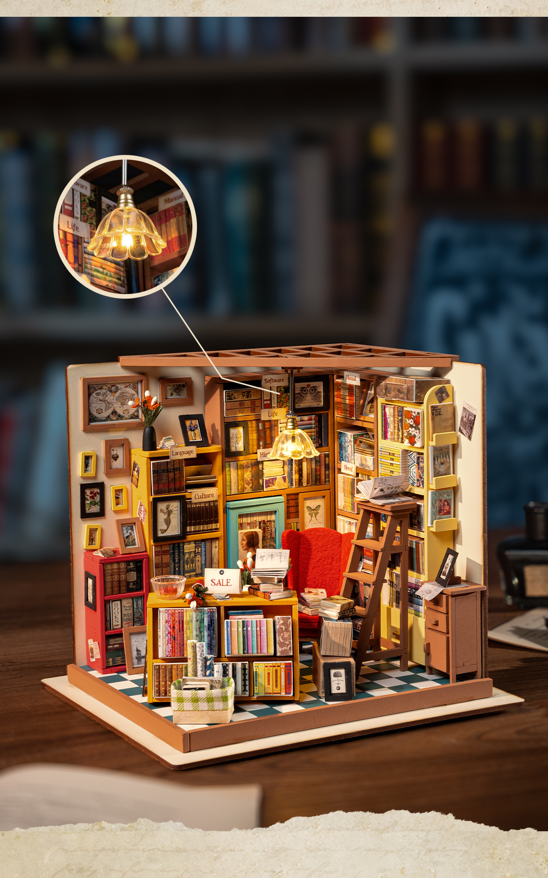 Rolife DIY Miniature Dollhouse- Sam's Study DG102