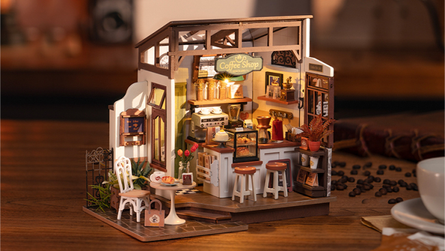 Rolife Coffee Shop Kits | DIY Miniature Cafe Shop Models – Rolife