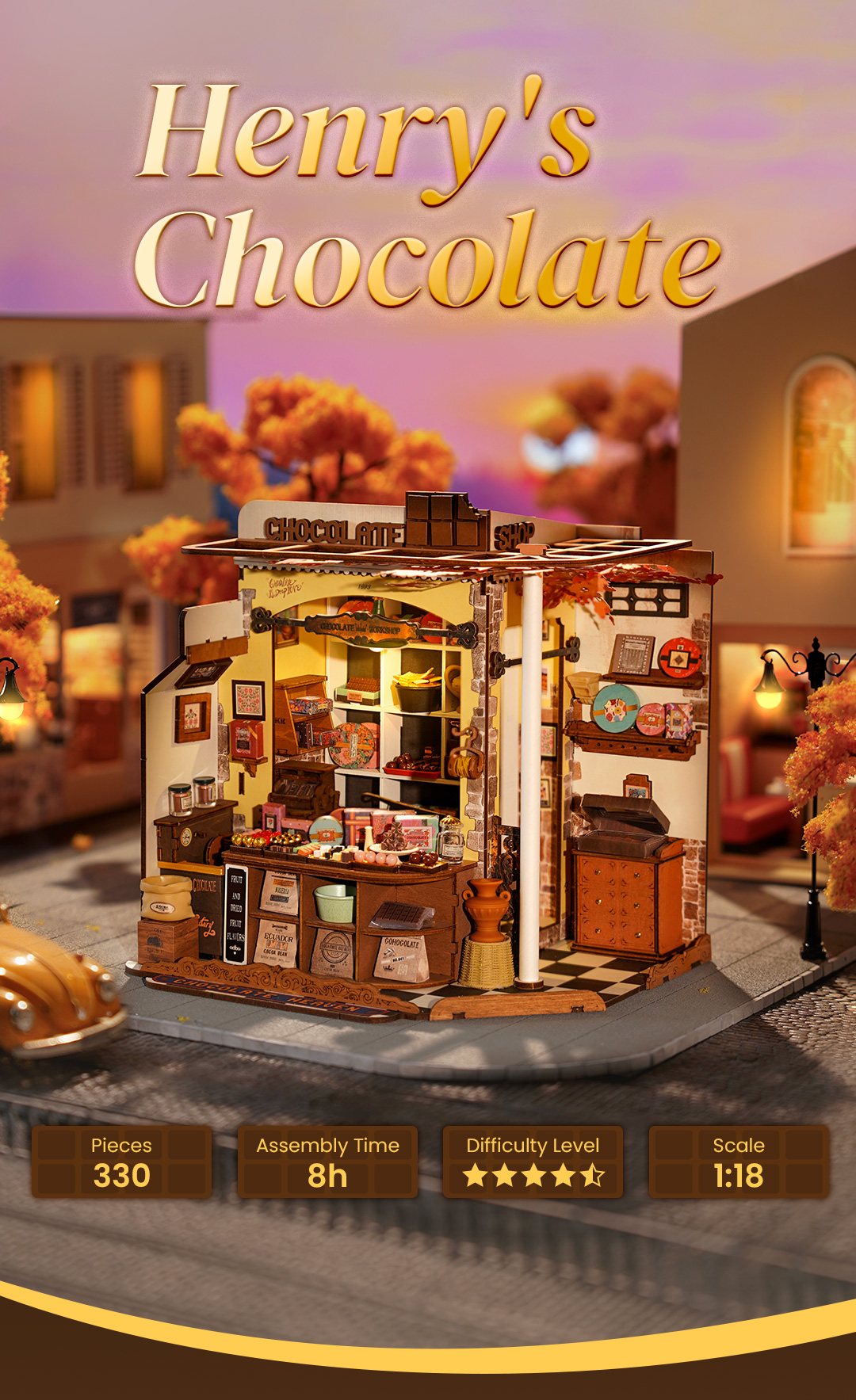 Rolife Henry's Chocolate DIY Miniature House DG174