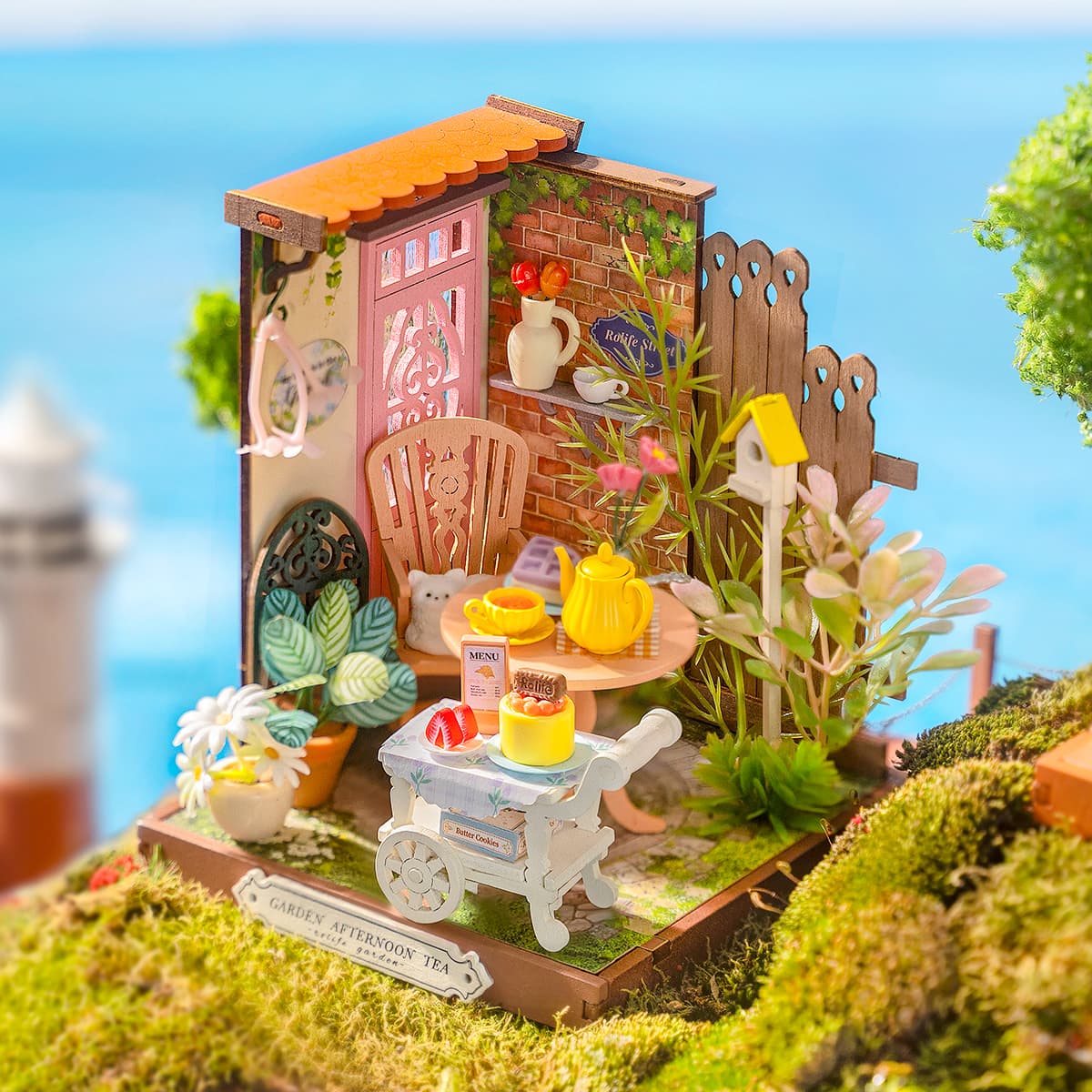 Mini Dollhouse Outdoor Bear Fairy Garden Yard Decor Set Mini Dollhouse Outdoor Bear Fairy Garden Yard Decor Set