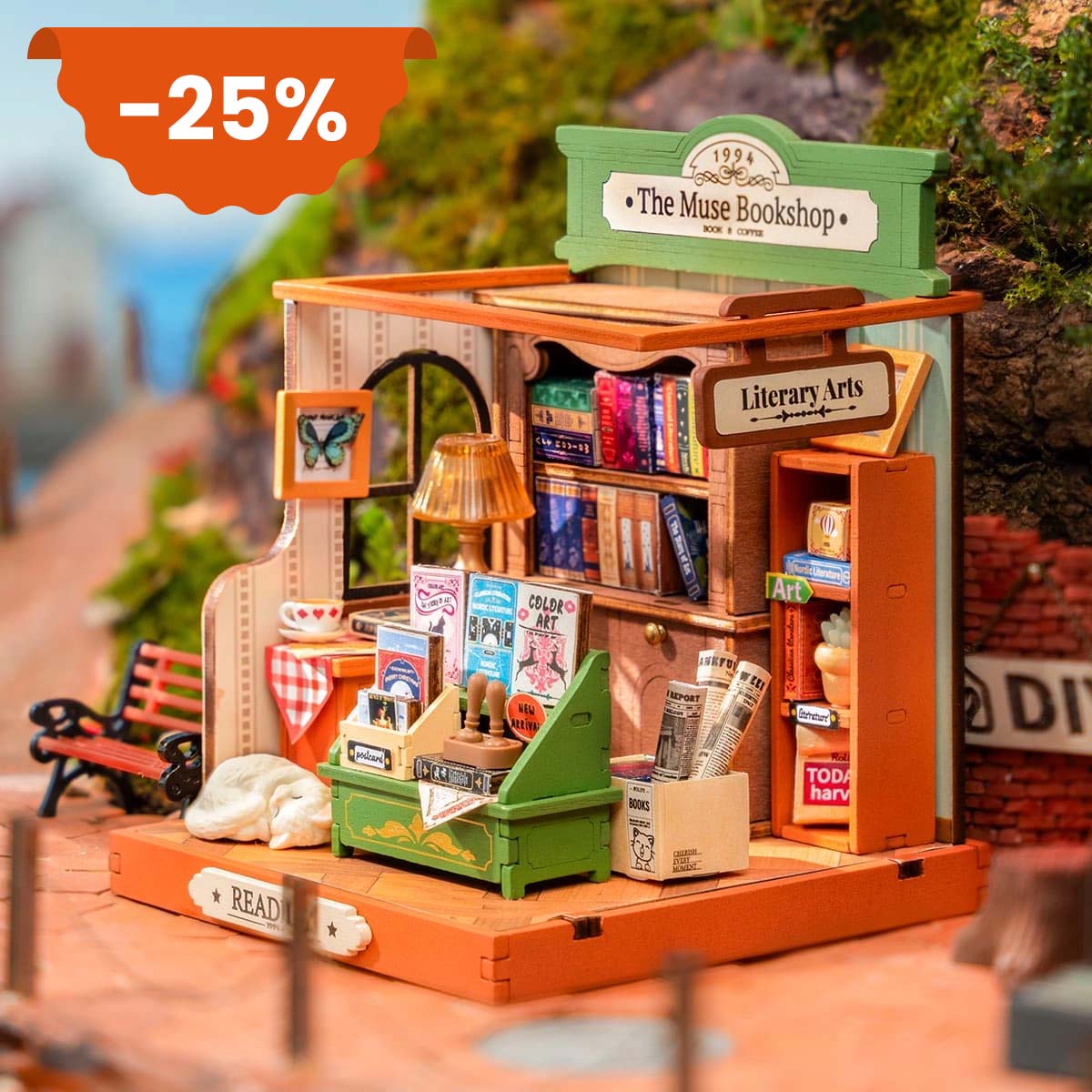Rolife DIY Miniature House - The Muse Bookshop DS040