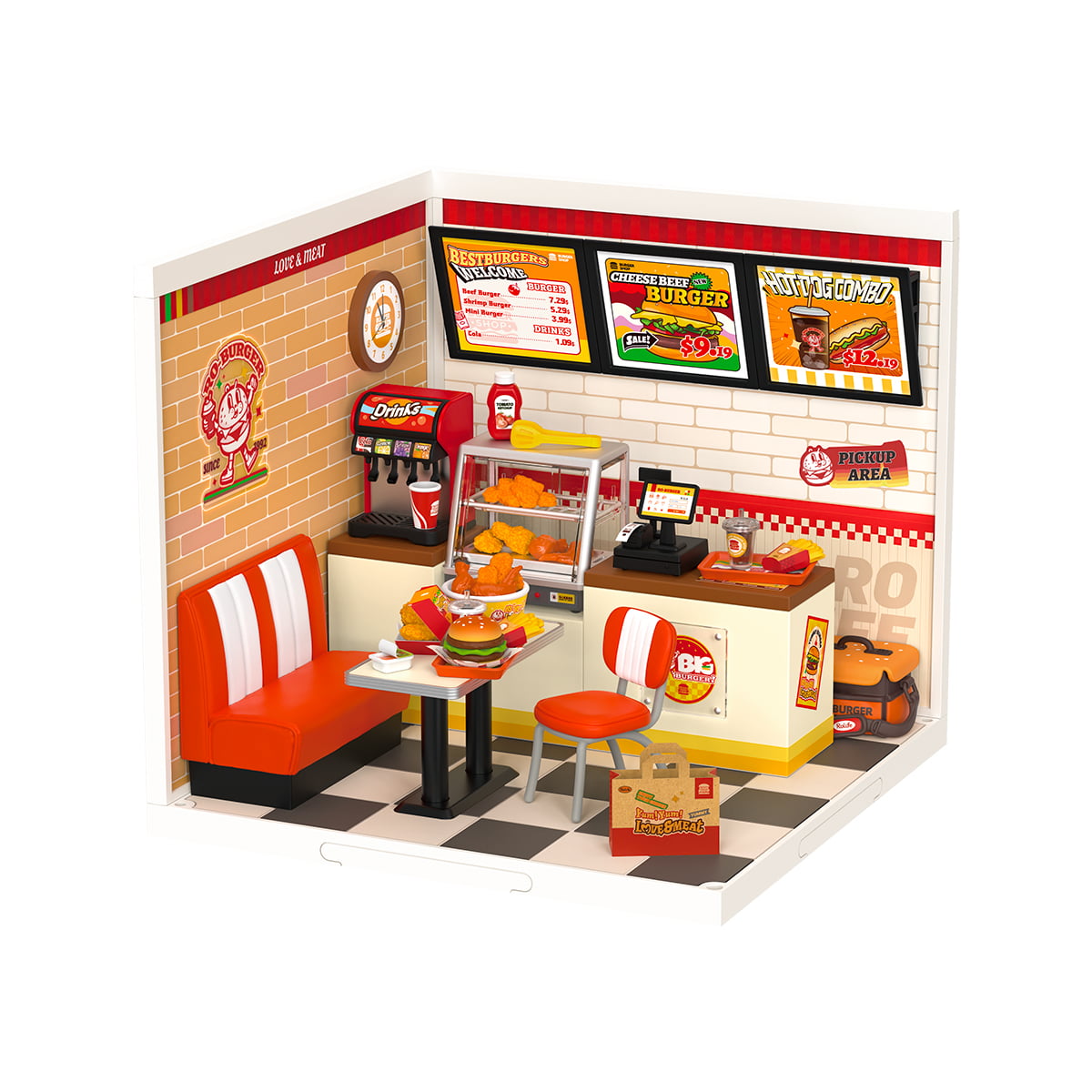 Rolife Plastic Miniature House - Yum Yum Burgers DW010