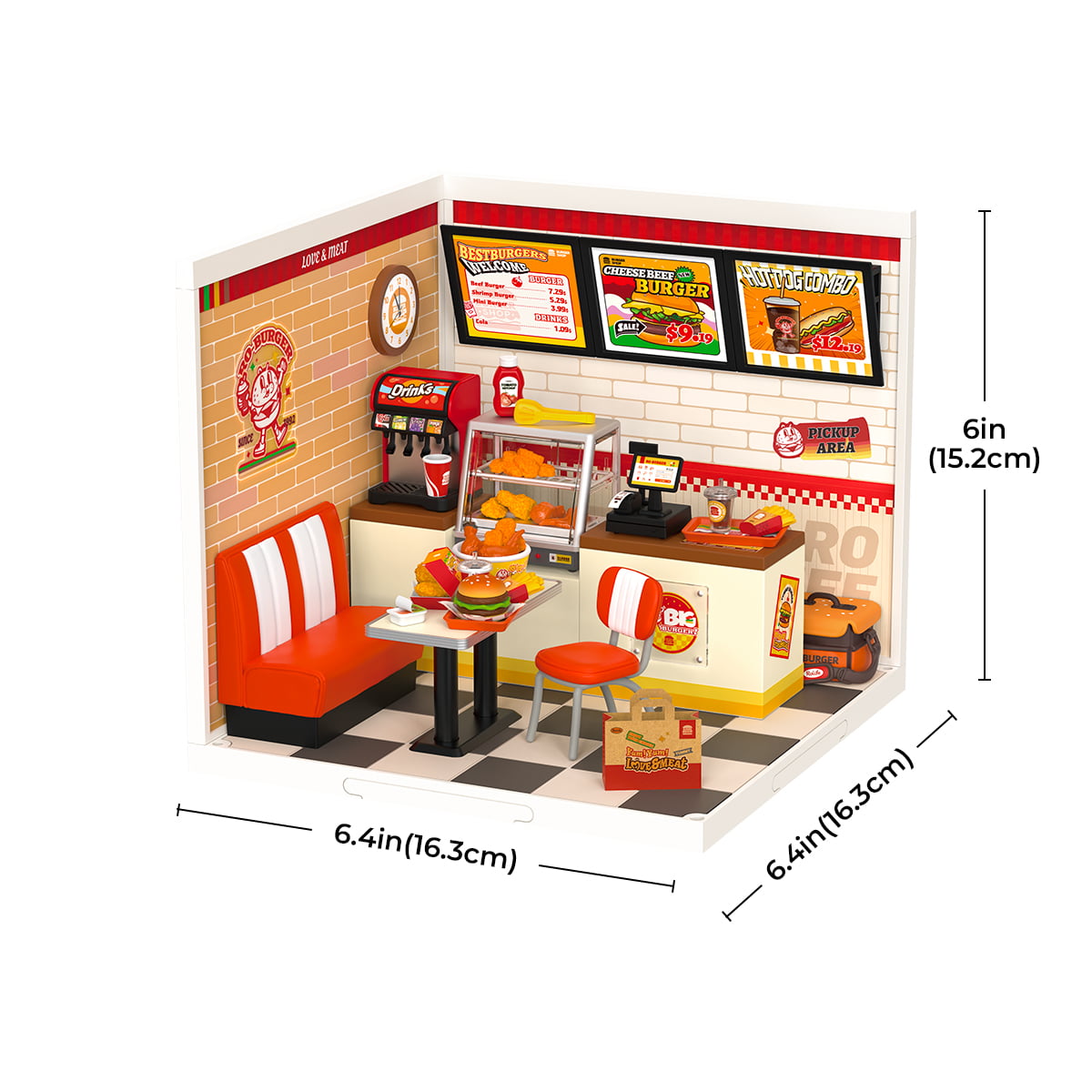 Rolife Plastic Miniature House - Yum Yum Burgers DW010