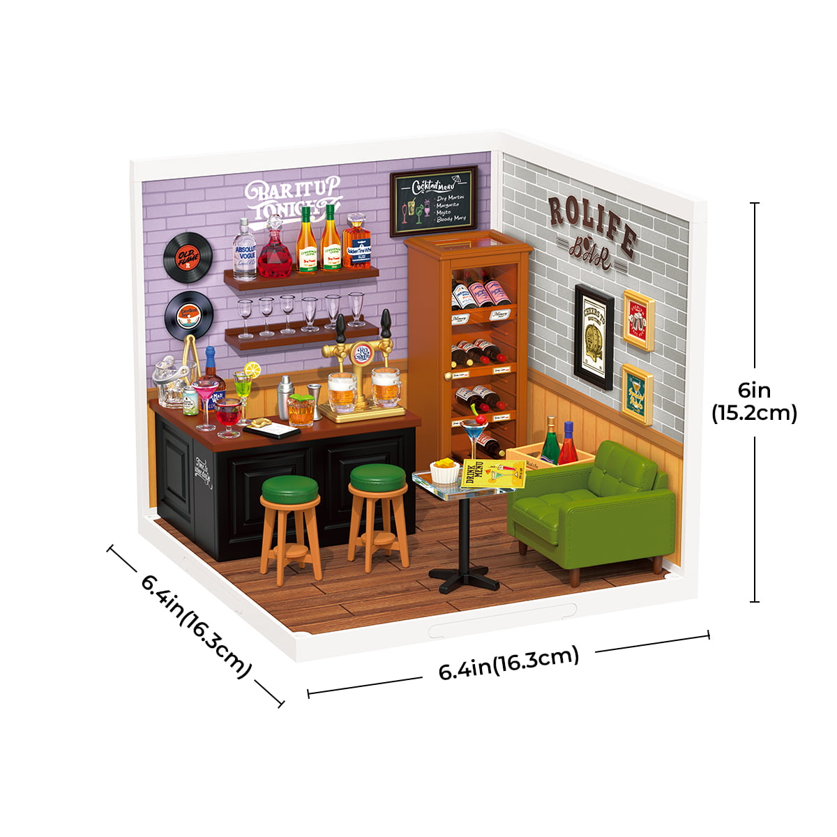 Rolife Plastic Miniature House - Leisurely Cheers Bar DW012
