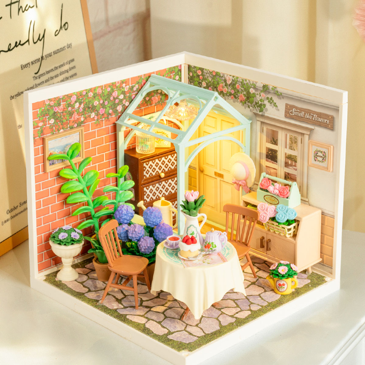 Rolife Blooming Tea Garden Super Creator Miniature House DW013B