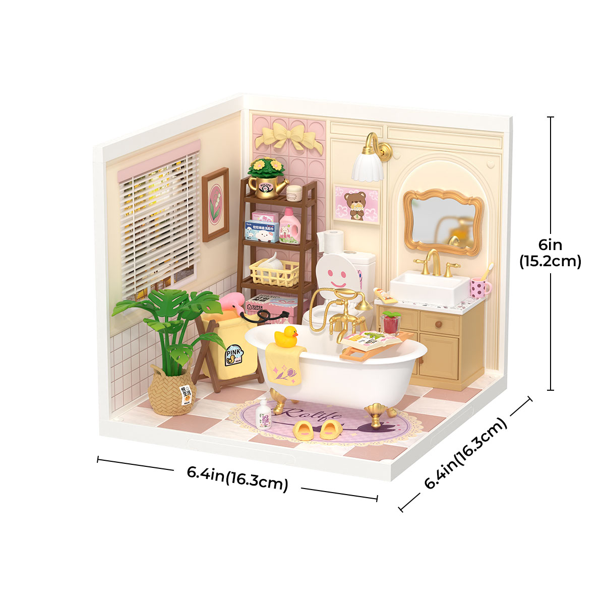 Rolife Plastic Miniature House - Bubble Bathroom DW014