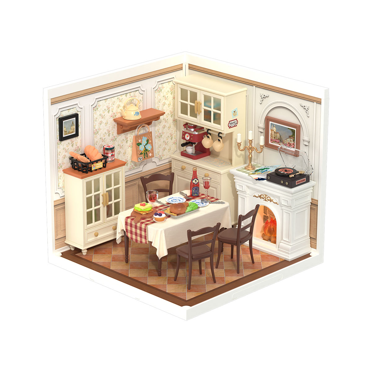 Rolife Plastic Miniature House - Warm Dining Room DW015B