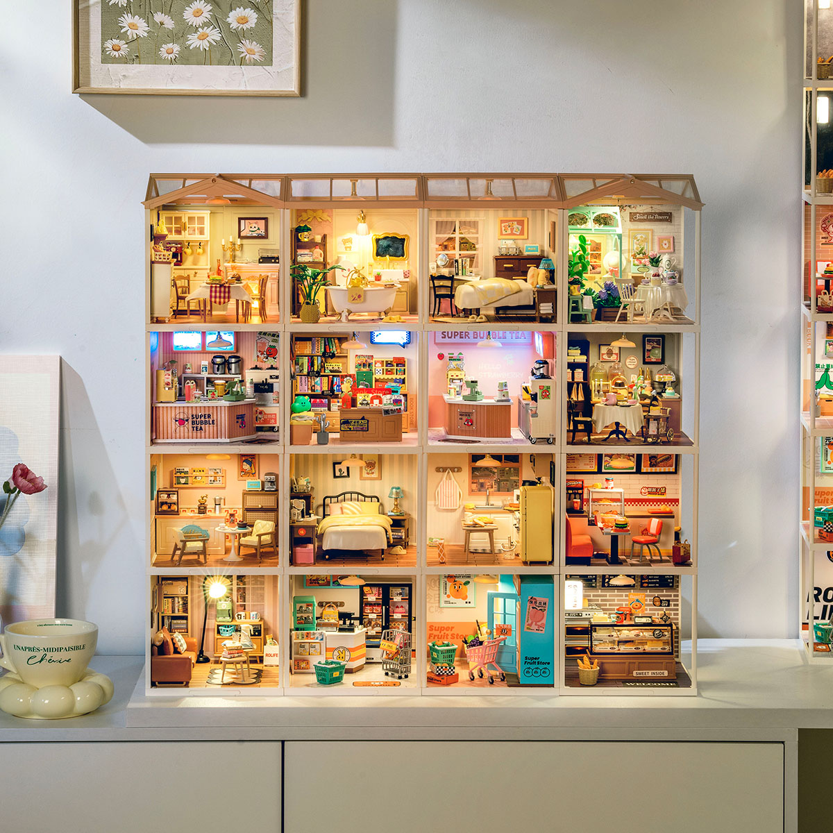 Rolife Warm Dining Room DW015B - Plastic Miniature House