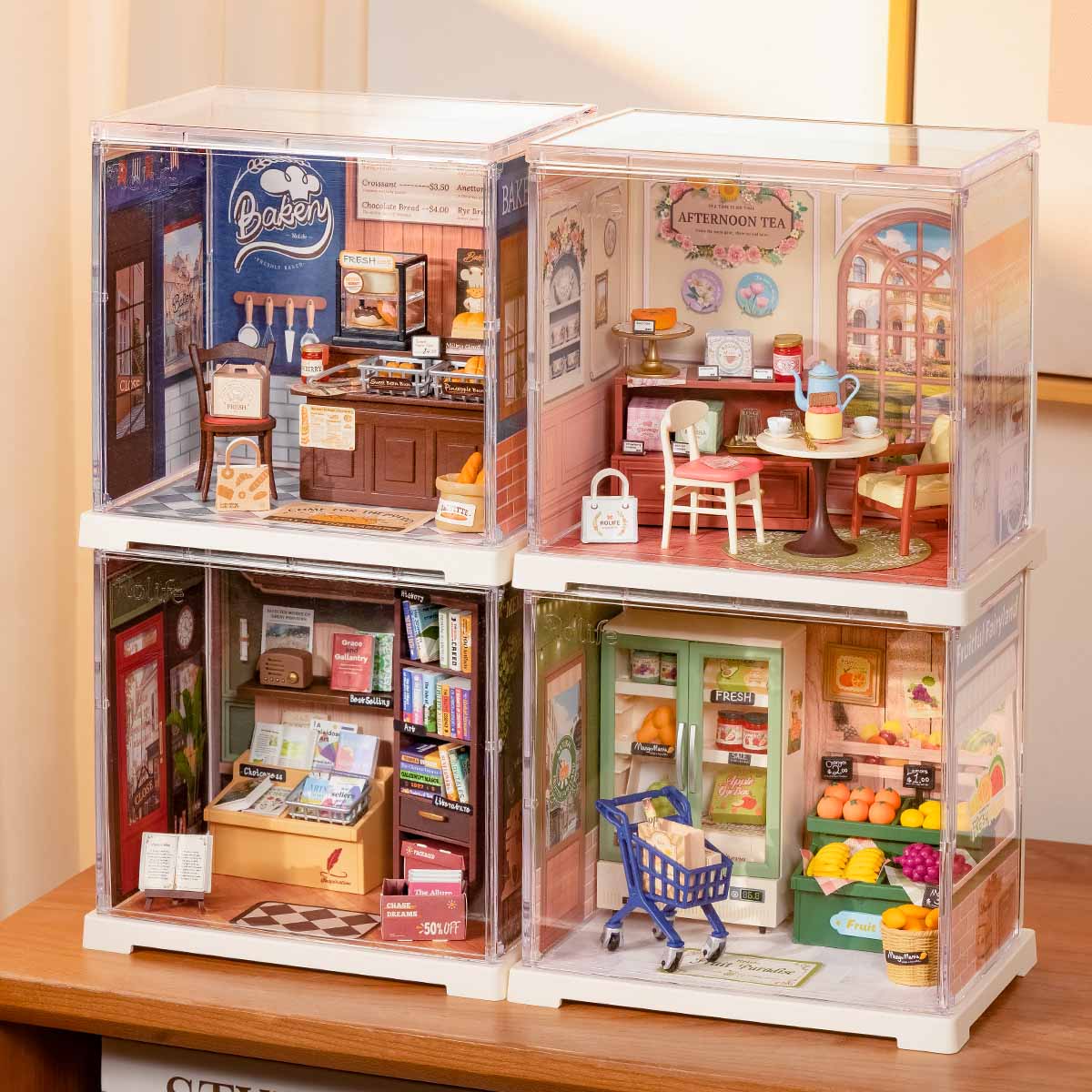 Rolife Mini Super Creator DIY Miniature House Shop Sets