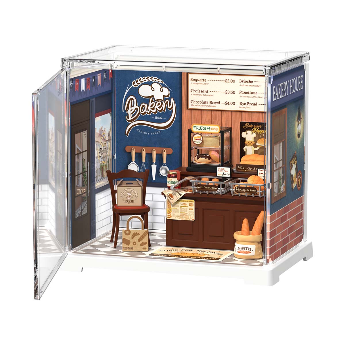 Rolife Butter Bakery House Mini Super Creator DIY Miniature House DWS03B