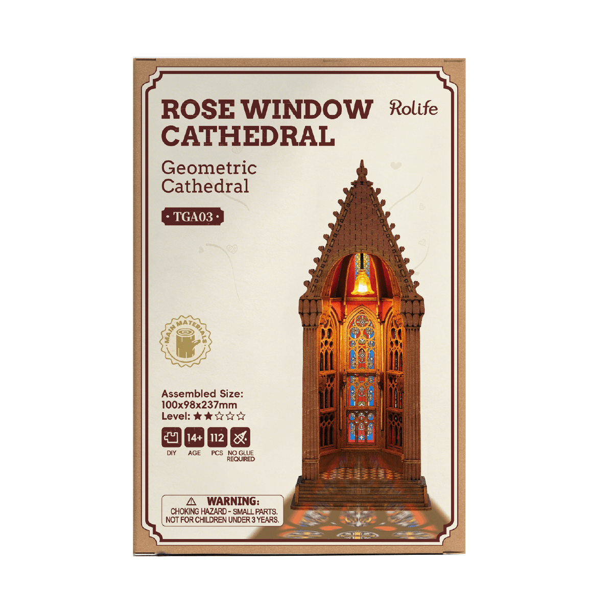 Rolife Geometric Cathedral 3D Wooden Puzzle TGA03