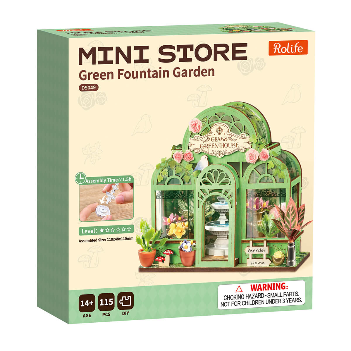 Rolife DIY Miniature House - Green Fountain Garden DS049