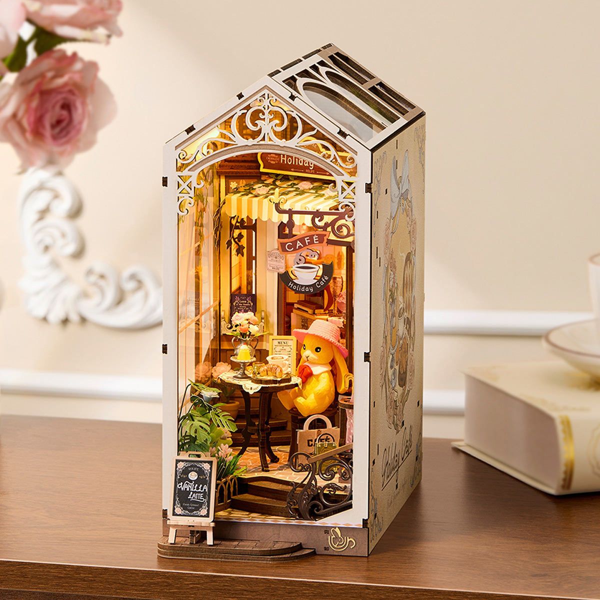 Rolife DIY Book Nook Shelf Insert - Holiday Cafe  TGB15