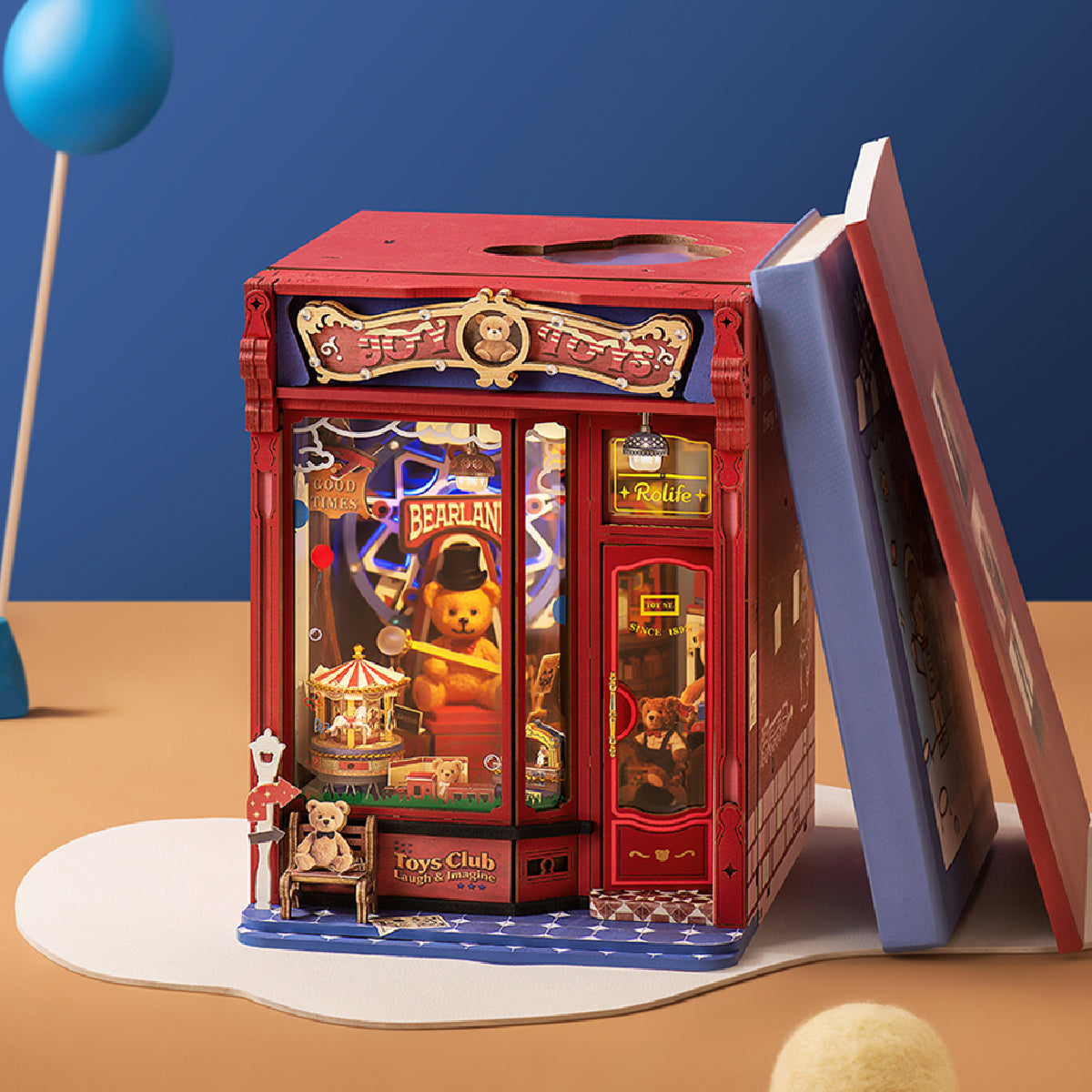 Rolife DIY Book Nook Kit - Joy Toys TGE06 complete toy shop display