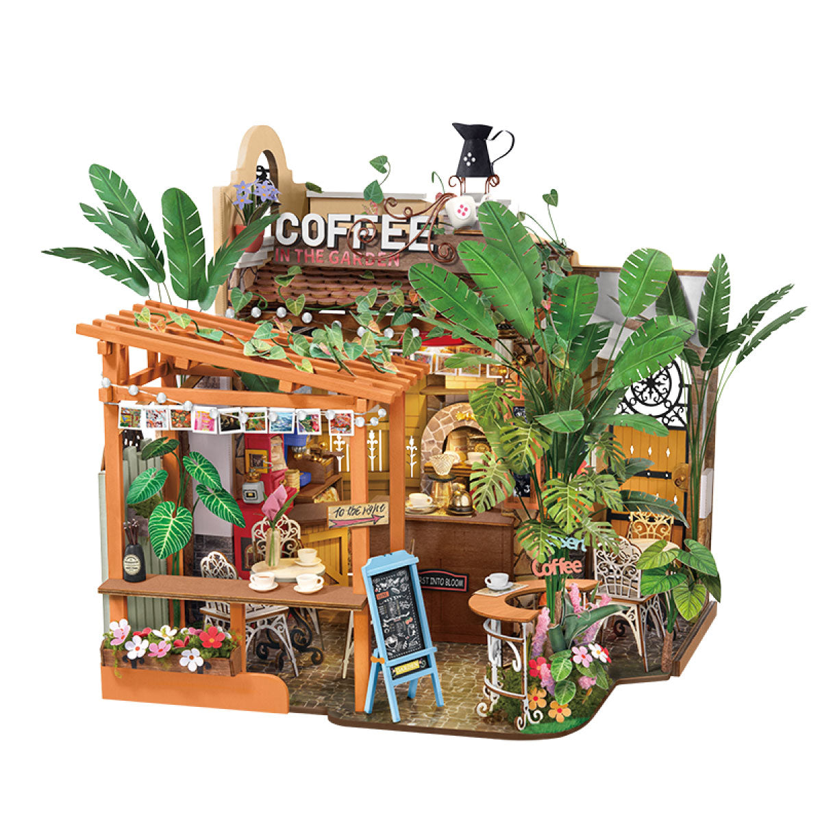 Rolife Leafree Café DH201 complete garden café miniature house
