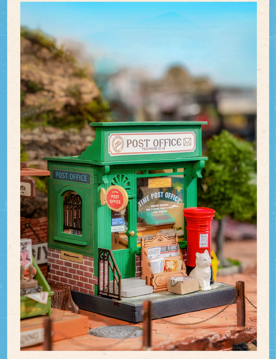 Rolife Little & Warm Space Series3 Century Post Office miniature scene graphic