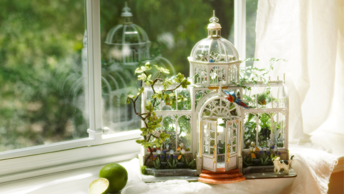 Meet Rolife Oxygen Oasis A Challenging DIY Miniature Greenhouse Garden for Advanced Builders