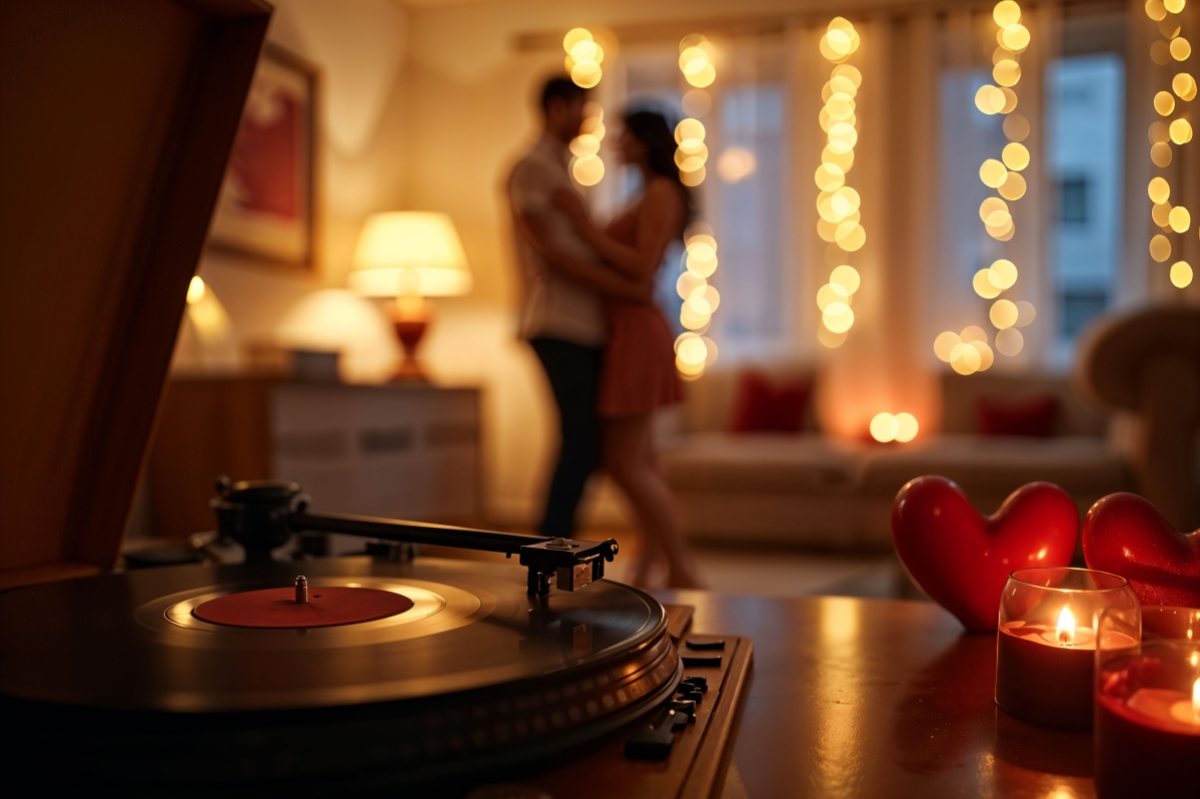 Music plays an important part in setting a romantic scene