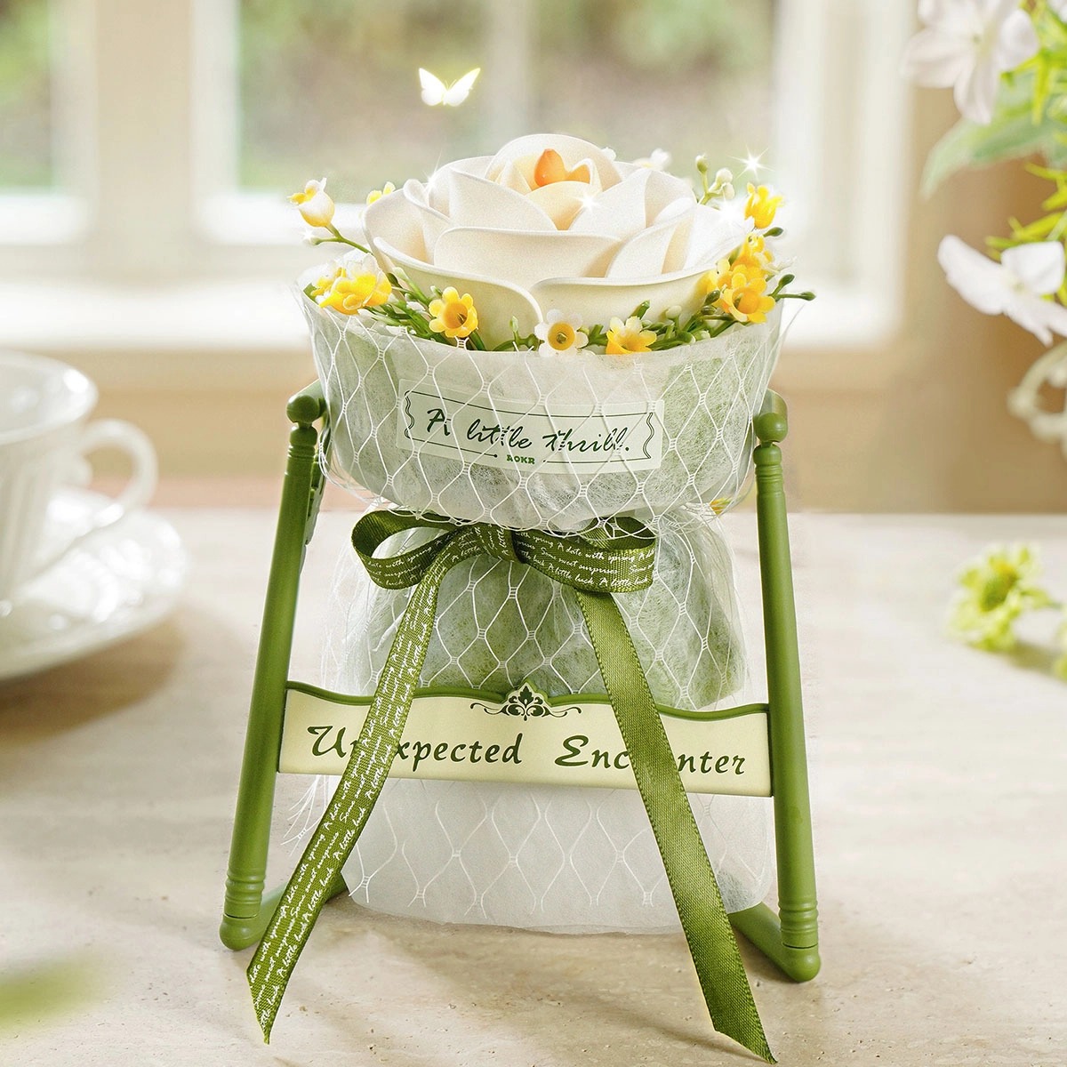 ROKR DIY 3D Puzzle Model - White Camellia AF011