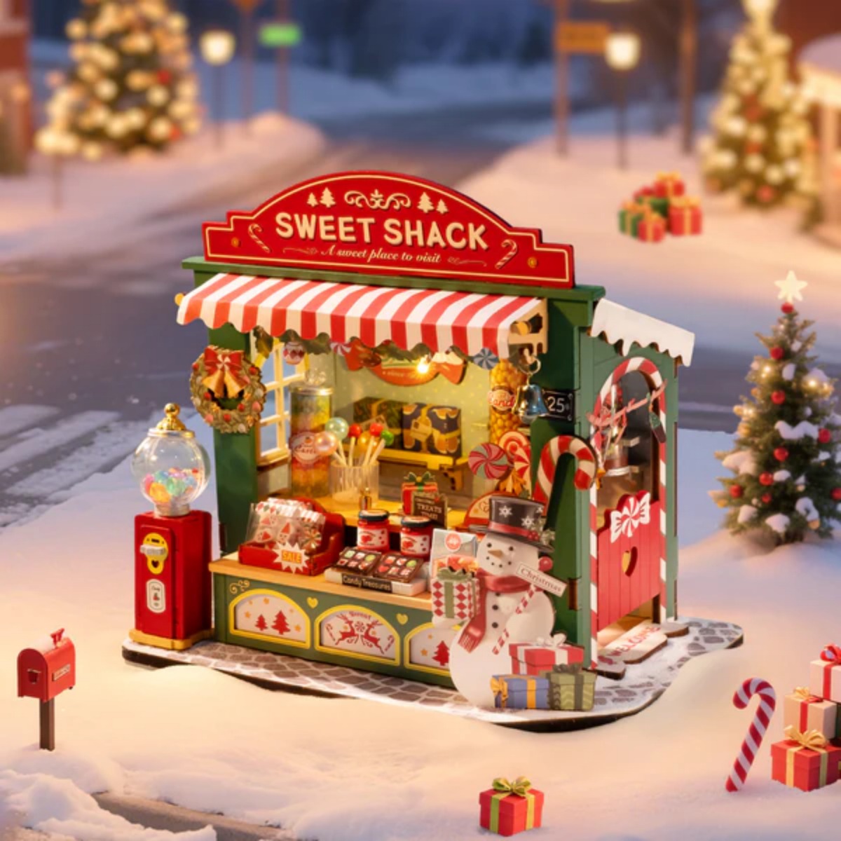 Rolife Christmas Candy Stand DIY Miniature House DS043