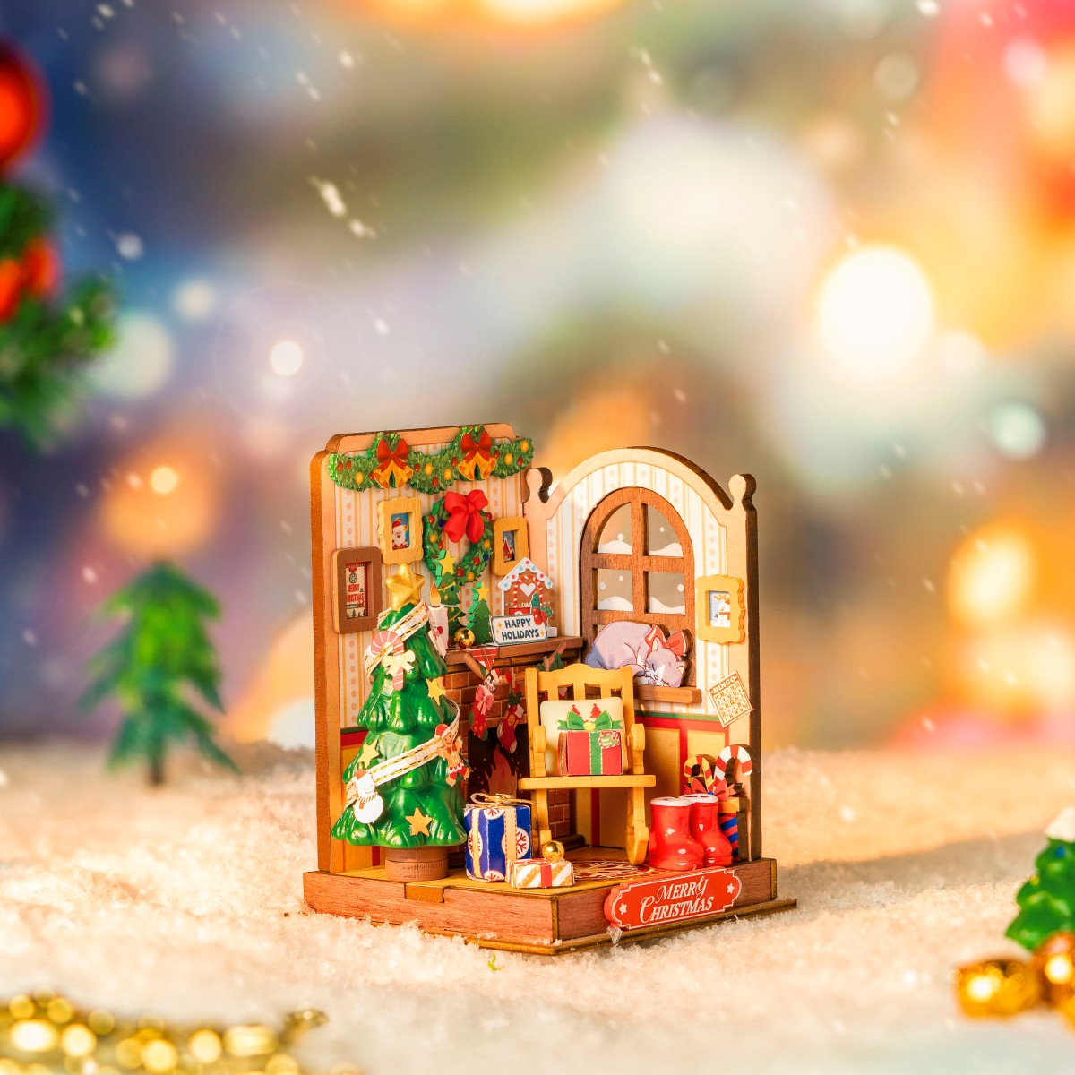 Rolife DIY Miniature House - Christmas Fireplace DS041 for home decor