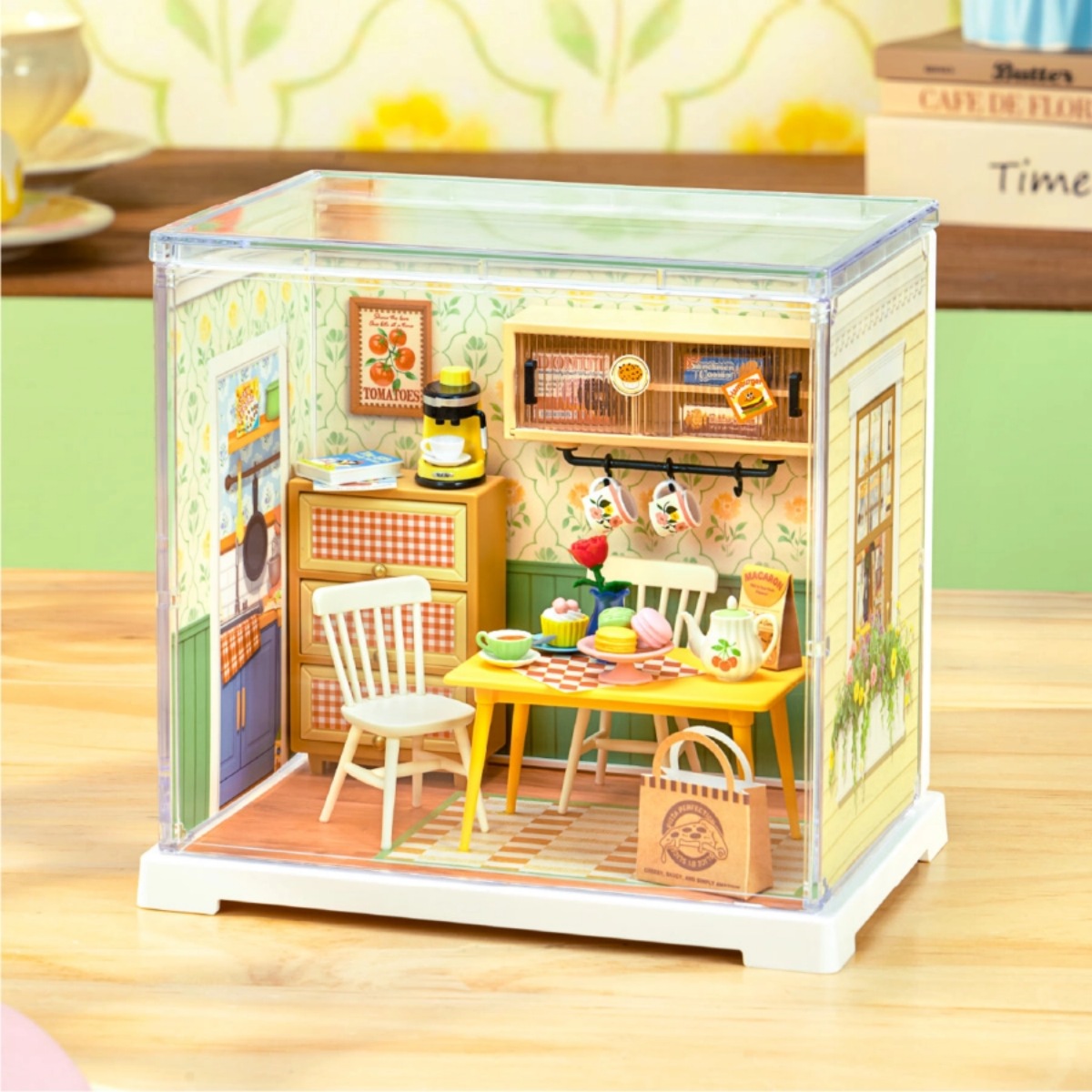 Rolife Floral Dining Room Mini Super Creator DIY Miniature House DWS06B