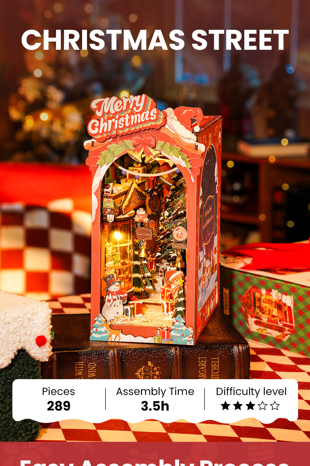 Rolife DIY Book Nook Kit - Christmas Street TGC06 | Miniature