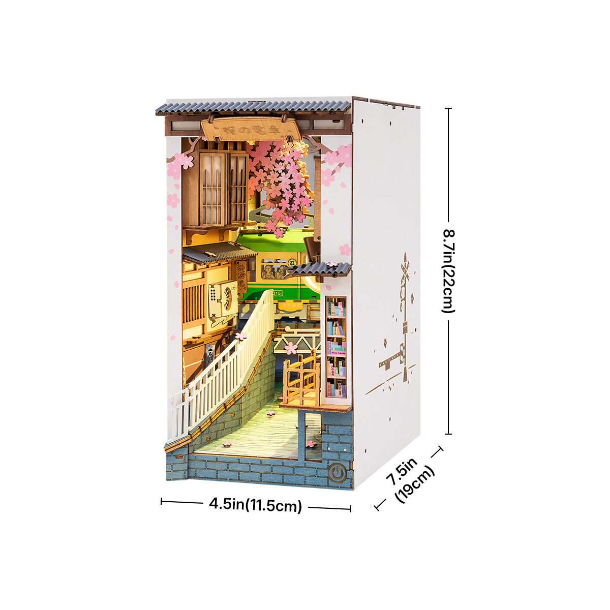 Rolife Book Nook Shelf Insert - Sakura Densya TGB01