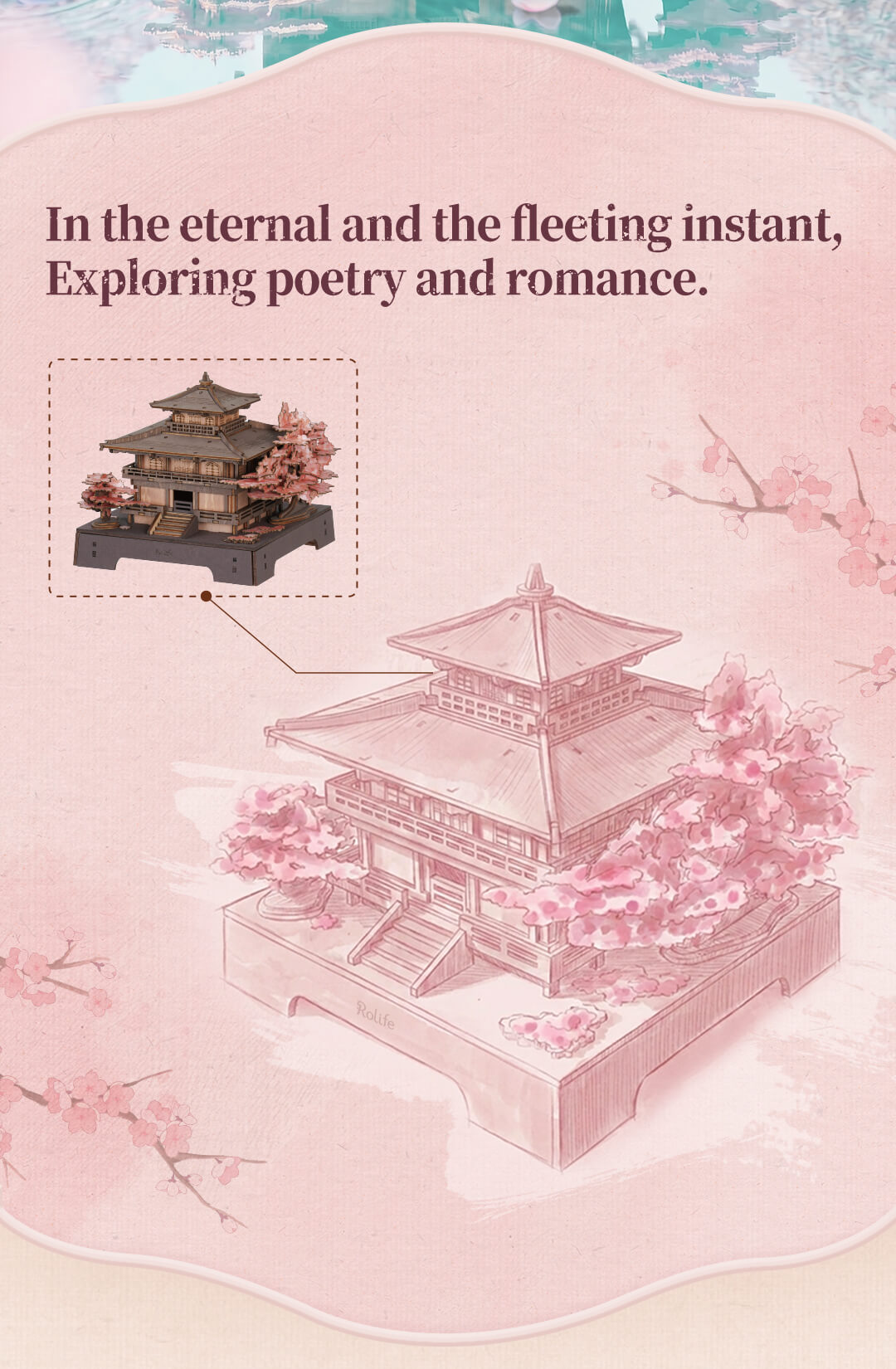 Rolife 3D Wooden Puzzle - Sakura Pavilion TGA07