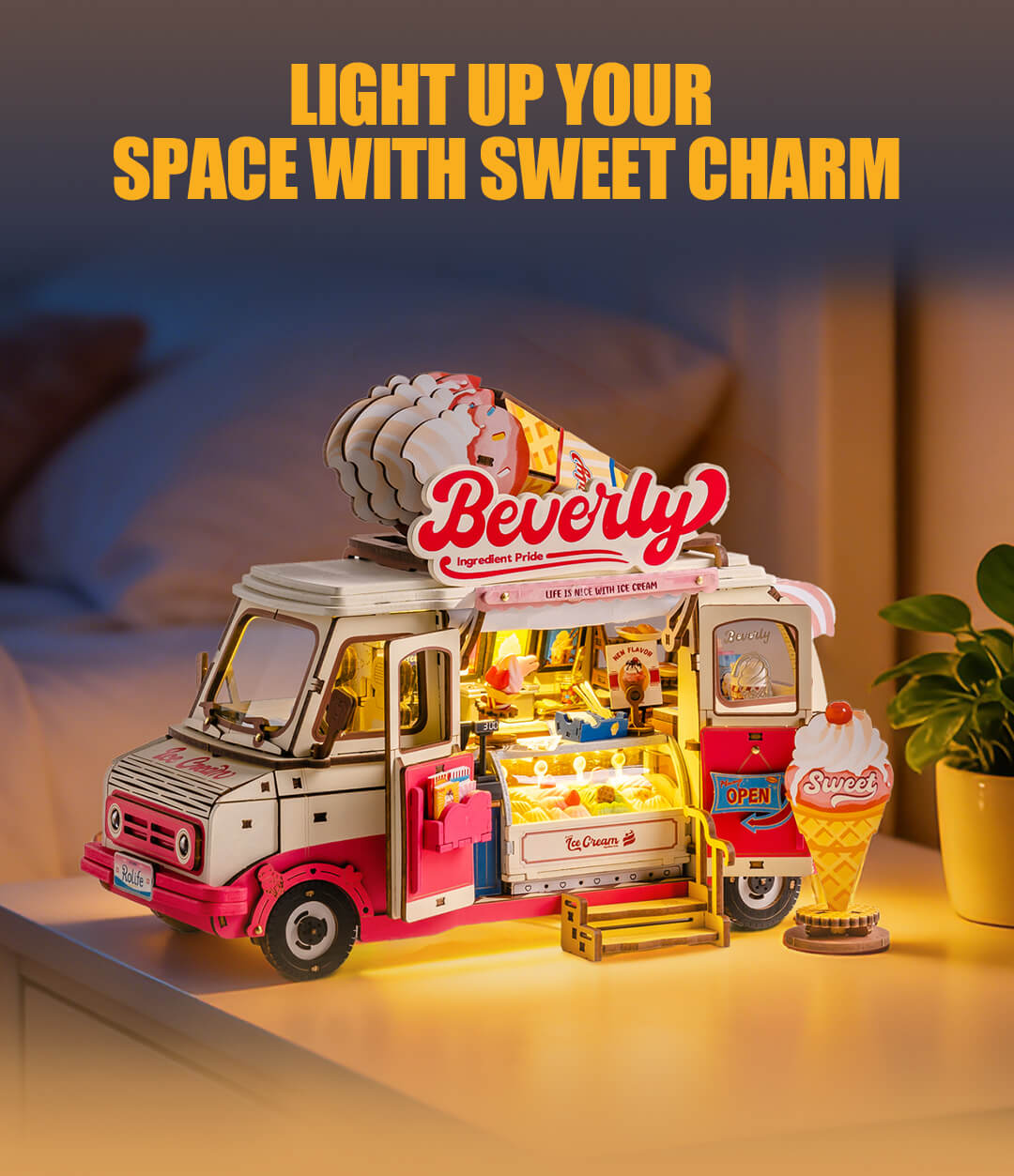 Rolife 3D Wooden Puzzle - Beverly's Ice Cream Truck TGS06