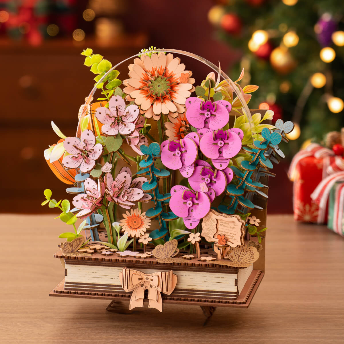 Rowood DIY 3D Flower Puzzle - Wooden Blooming Book TW04H