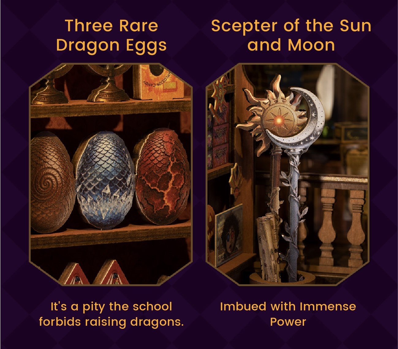 Whisper Magic Shop interior lighting detail