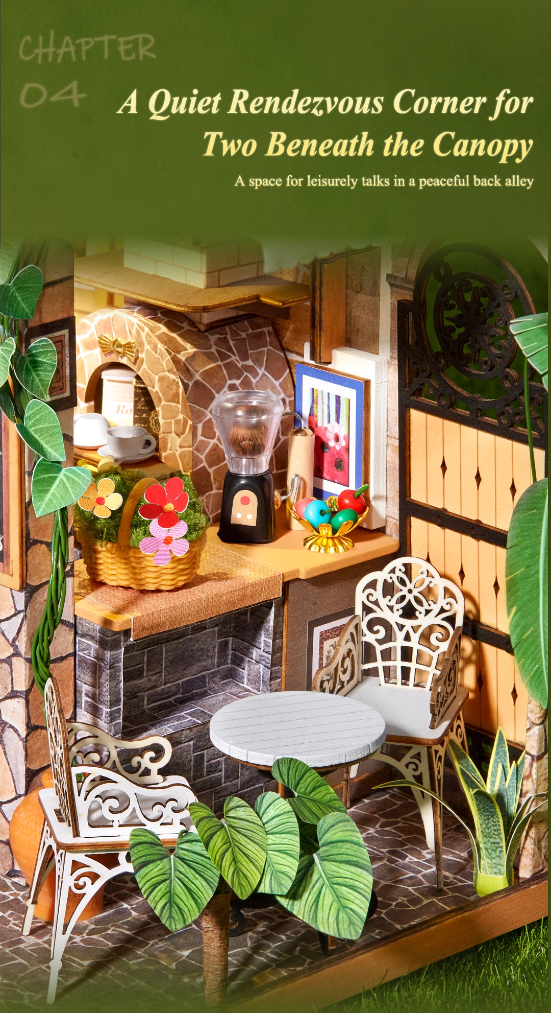 Leafree Café interior lighting detail