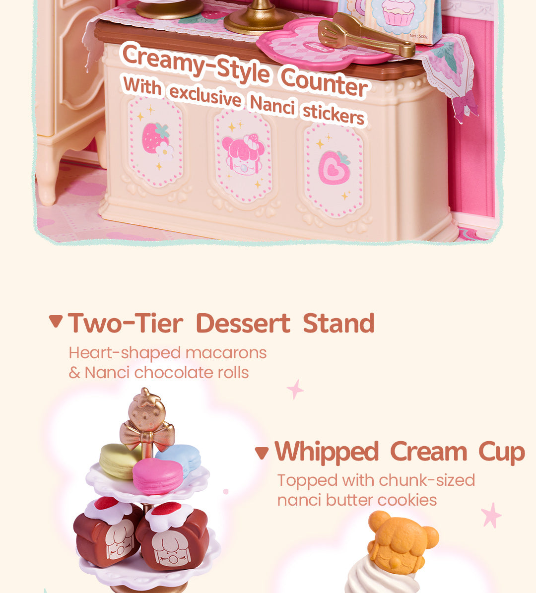 Rolife Nanci Strawberry Teatime Super Creator detail image showing nanci